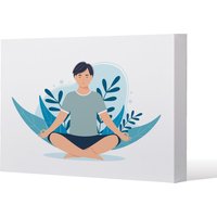 Benjamin Tate Design Meditation Illustration (Canvas Print) / 31 x 41 x 4cm in Natural | Size: 31 x 41 x 4 cm