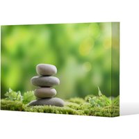 Benjamin Tate Design Rock Garden Stones (Canvas Print) / 46 x 31 x 4cm in Natural | Size: 46 x 31 x 4 cm