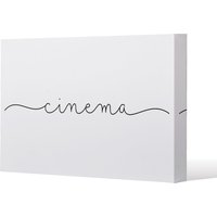 Benjamin Tate Design Text Cinema (Canvas Print) / 61 x 41 x 4cm in Natural | Size: 61 x 41 x 4 cm