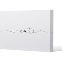 Benjamin Tate Design Text Create (Canvas Print) / 101 x 77 x 4cm in Natural | Size: 101 x 77 x 4 cm