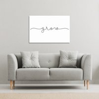 Benjamin Tate Design Text Glow (Canvas Print) / 152 x 101 x 4cm in Natural | Size: 152 x 101 x 4 cm
