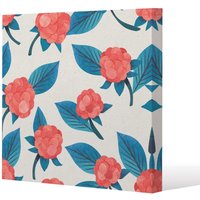 Benjamin Tate Design Watercolour floral pattern (Canvas Print) / 101 x 101 x 4cm in Natural | Size: 101 x 101 x 4 cm