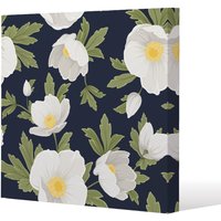 Benjamin Tate Design Winter rose (Canvas Print) / 77 x 77 x 4cm in Natural | Size: 77 x 77 x 4 cm