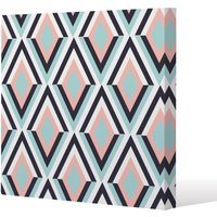Benjamin Tate Design Geometric Pattern Slim Style Canvas Print 20x20cm in Natural | Size: 20x20 cm