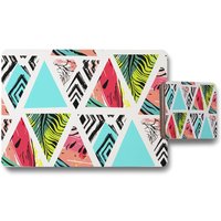 Benjamin Tate Design Zebra Animal Print Slim Style Canvas Print 90x90cm in Natural | Size: 90x90 cm