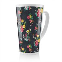 Benjamin Tate Design Floral Pattern Latte Mug in Natural | Size: 100 cm