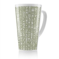 Benjamin Tate Design Egyptian Hieroglyphic Decorative Latte Mug in Natural | Size: 100 cm