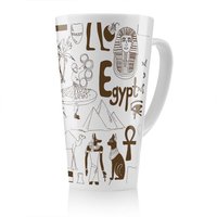 Benjamin Tate Design Hand Drawn Sketch Egypt Latte Mug in Natural | Size: 100 cm