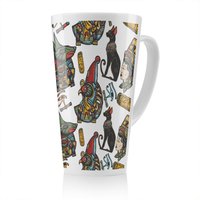 Benjamin Tate Design Queen Cleopatra History Latte Mug in Natural | Size: 100 cm