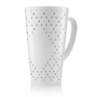 Benjamin Tate Design Crosses & Diamonds Latte Mug in Natural | Size: 100 cm