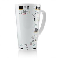 Benjamin Tate Design Scandy Doodle Latte Mug in Natural | Size: 100 cm