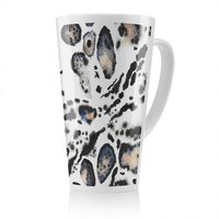 Benjamin Tate Design Leopard Print With Blue Latte Mug in Natural | Size: 100 cm