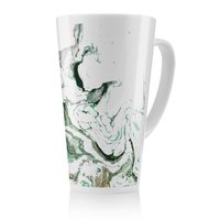Benjamin Tate Design Green Marble Latte Mug in Natural | Size: 100 cm