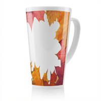 Benjamin Tate Design Red Autumn Border Latte Mug in Natural | Size: 100 cm