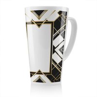 Benjamin Tate Design Art Deco Frame Latte Mug in Natural | Size: 100 cm