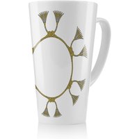 Benjamin Tate Design Ancient Egyptian Lotus Motifs Latte Mug in Natural | Size: 100 cm