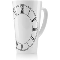Benjamin Tate Design Roman Numeral Clock Latte Mug in Natural | Size: 100 cm