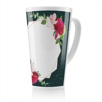 Benjamin Tate Design Bright Flowers Dark Latte Mug in Natural | Size: 100 cm