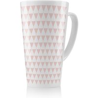 Benjamin Tate Design Pink Triangles Latte Mug in Natural | Size: 100 cm