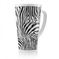 Benjamin Tate Design Zebra Animal Print Latte Mug in Natural | Size: 100 cm