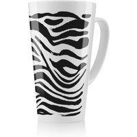 Benjamin Tate Design Zebra Stripes Print Latte Mug in Natural | Size: 100 cm