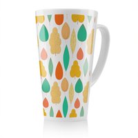 Benjamin Tate Design Decorative Leaves Latte Mug in Natural | Size: 100 cm