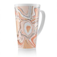 Benjamin Tate Design Pink Marble Latte Mug in Natural | Size: 100 cm