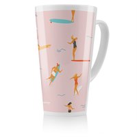 Benjamin Tate Design Surfers Latte Mug in Natural | Size: 100 cm