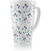 Benjamin Tate Design Waves Rider Latte Mug in Natural | Size: 100 cm