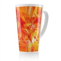 Benjamin Tate Design Orange Geometric Latte Mug in Natural | Size: 100 cm