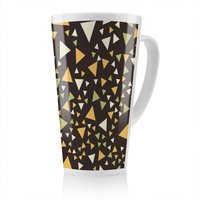 Benjamin Tate Design Yellow Green Triangles Latte Mug in Natural | Size: 100 cm