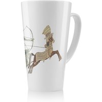 Benjamin Tate Design Pharaoh On War Chariot Latte Mug in Natural | Size: 100 cm