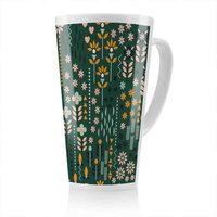 Benjamin Tate Design Selection Of Flowers Print Latte Mug in Natural | Size: 100 cm