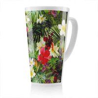 Benjamin Tate Design Tropical Foliage Latte Mug in Natural | Size: 100 cm