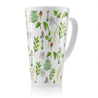 Benjamin Tate Design Selection Of Leaves & Flowers Latte Mug in Natural | Size: 100 cm