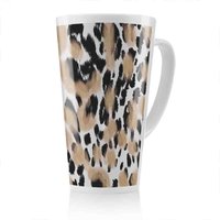 Benjamin Tate Design Leopard Spots Print Latte Mug in Natural | Size: 100 cm