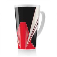 Benjamin Tate Design Art Deco Building Latte Mug in Natural | Size: 100 cm