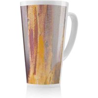Benjamin Tate Design Abstract Grunged Paint Latte Mug in Natural | Size: 100 cm
