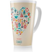 Benjamin Tate Design Love Heart Of Sealife & Nautical Items Latte Mug in Natural | Size: 100 cm