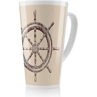 Benjamin Tate Design Ship Wheel Latte Mug in Natural | Size: 100 cm