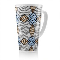 Benjamin Tate Design Abstract Geometric Roughly Hatched Shapes Latte Mug in Natural | Size: 100 cm