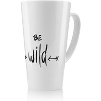 Benjamin Tate Design Be Wild Inspirational Quote Latte Mug in Natural | Size: 100 cm