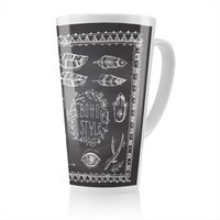 Benjamin Tate Design Boho Style Motivating Phrase Latte Mug in Natural | Size: 100 cm
