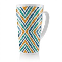 Benjamin Tate Design Ethnic Geometric Figures Latte Mug in Natural | Size: 100 cm
