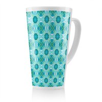 Benjamin Tate Design Green Cool Boho Chic Summer Latte Mug in Natural | Size: 100 cm