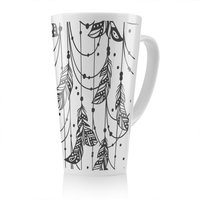 Benjamin Tate Design Hand Drawn Bohemian Chic Style Latte Mug in Natural | Size: 100 cm