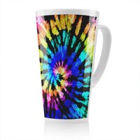 Benjamin Tate Design Tie Dye Pattern Latte Mug in Natural | Size: 100 cm