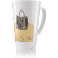 Benjamin Tate Design Holiday Shopping Latte Mug in Natural | Size: 100 cm