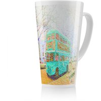 Benjamin Tate Design London Bus Green Front Latte Mug in Natural | Size: 100 cm