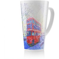 Benjamin Tate Design London Bus Red Latte Mug in Natural | Size: 100 cm